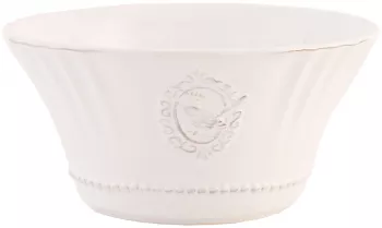Set 4 boluri ceramica alba 14x7 cm 