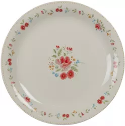 Set 4 farfurii ceramica bej 20x2 cm 