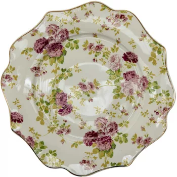 Set 4 farfurii ceramica multicolora 21x2 cm 
