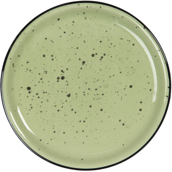 Set 4 farfurii ceramica verde neagra 22x3 cm 