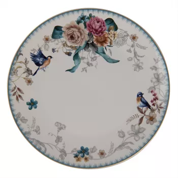 Set 4 farfurii portelan multicolor Roses 26x2 cm 