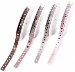 Set 4 role panglica Craciun 20 m x 1 cm 