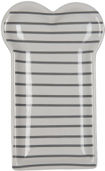 Set 6 farfurii ceramica gri alba 10x17x2 cm 