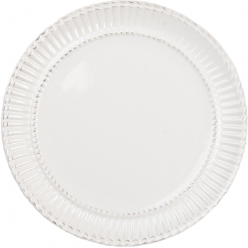 Set 8 farfurii ceramica alba 21x2 cm 