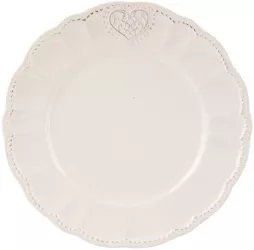 Set 8 farfurii ceramica bej 21 cm 
