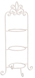 Suport 3 platouri fier alb 38x30x77 cm 