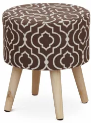 Taburet textil maro alb Darla 32x32x36 cm 