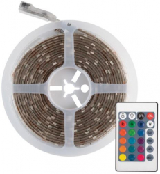 Banda Led multicolora Home RGB 5m IP44 24W 12V 2000 lm telecomanda 