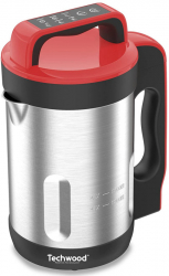 Blender supa Techwood TSM-1655 1000W 6 programe 1.6 L Inox / rosu 