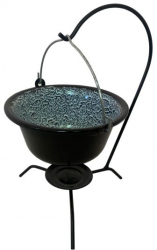 Ceaun smaltuit Strend Pro Piknik Scorpion 0.8L 17x9cm cu suport negru 