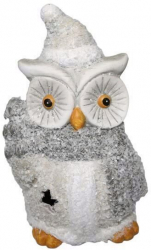 Decoratiune Bufnita Strend Pro Sova teracota inaltime 16cm 