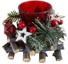 Decoratiune cu suport lumanare Strend MagicHome 12x12x8 cm 