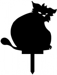 Decoratiune gradina / ghiveci Krodesign Big Cat KRO-1141 metal inaltime 63 cm 