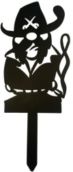 Decoratiune gradina / ghiveci Krodesign Captain Gnome KRO-1138 metal inaltime 62 cm 
