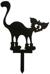 Decoratiune gradina / ghiveci Krodesign Cat Boots KRO-1144 metal inaltime 60 cm 
