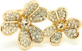 Inel Two Flowers IF-30 18 mm roz