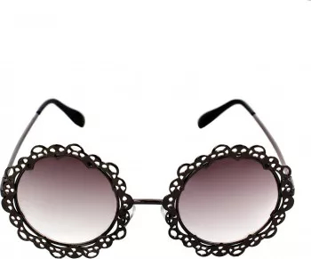 Ochelari de soare dama Hippie Flower OF-100 13.5x14x5.8 cm Negru 
