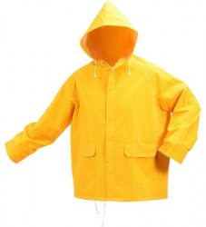 Pelerina de ploaie Vorel 74627 cu fermoar si gluga marimea XXL galbena 