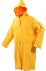 Pelerina lunga de ploaie Vorel 74631 cu fermoar si gluga marimea XL galbena