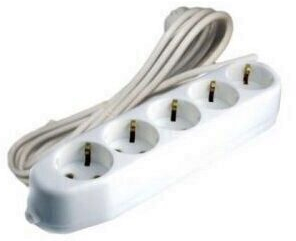 Prelungitor ceramic cu 5 locasuri lungime 10m Ipee PC5L10M 3x1.5 mm contact de protectie 