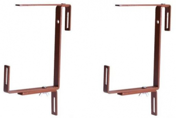 Set 2 suporti pentru ghivece Strend Pro Brown metal 17x19cm maro 