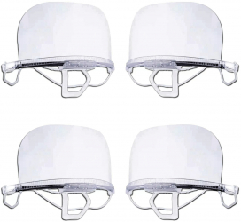 Set 4 Masti transparente reutilizabile pentru gura si nas cu suport pentru barbie si elastic bandou alb Neo Horeca 