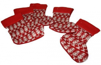 Set 5 cizmulite pentru cadouri Strend Pro FS672A material textil 20 cm 