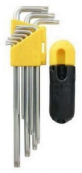 Set 9 chei tip imbus Strend Pro YF70008 in suport plastic Torx Crom Vanadium 