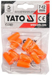 Set antifoane tip dop pentru urechi Yato YT-7451 5 perechi 7-12mm 