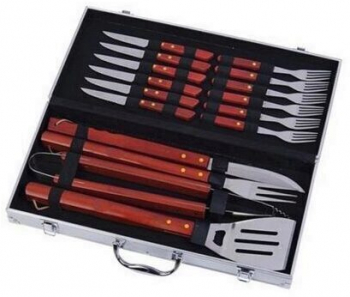 Set unelte pentru gratar Strend Pro Premium BBQ 45535 cutie metalica Inox 16 piese 