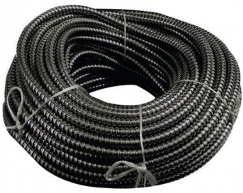 Tub flexibil copex metalic Strend Pro izolatie PVC diametru 14 mm Negru 50m galvanizat 