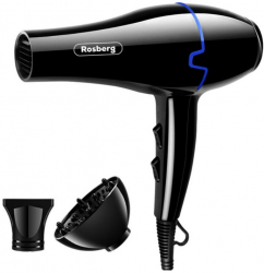 Uscator de par Rosberg R51100KD 2000 W 2 viteze 3 nivele Difuzor Negru 