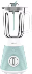 Blender Tesla BL510BWS 500W cana sticla 1.5 litri puls lama cvadrupla alb/menta 