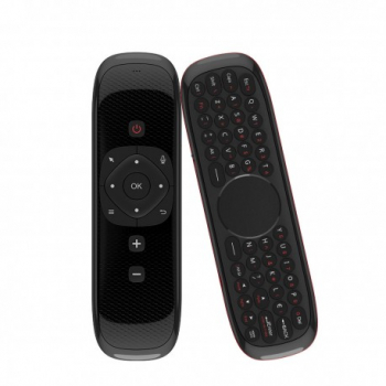 Tastatura Techstar® W2 Air Mouse Voice Telecomanda 2.4G Gyroscop TouchPad QWERTY Anti-Pierdere Compa 