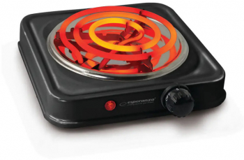 Plita electrica Esperanza EKH012K 1000W Incalzire exterior 5 nivele Negru 