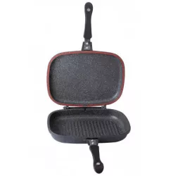 Tigaie dubla ZILAN ZLN-9522 culoare negru Diametru 30 cm garnitura silicon rezerva 