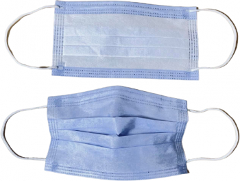 Cutie 50 masti MEDICALE fabricate in Romania BFE 99 3 straturi 3 pliuri albastru-mov 
