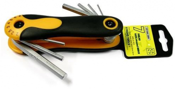 Chei hexagonale/imbus pliabile Cr-V set 7 buc 2-8 mm Strend Pro 