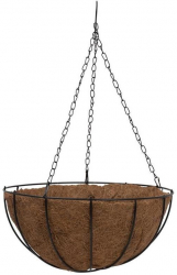 Ghiveci decorativ cu lant rotund nuca de cocos 30x30x14 cm 