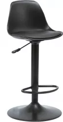 Scaun bar tapiterie piele ecologica picior metal negru Dobby 38x38.5x103.5 cm 