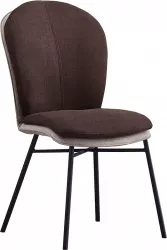 Scaun maro gri metal negru Kimea 48x61x91 cm 