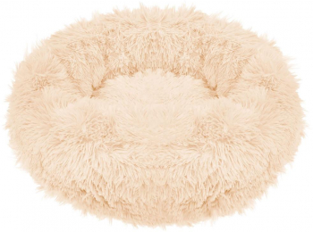 Culcus pentru caini si pisici Cozy 70 cm marimea M rotund crem 