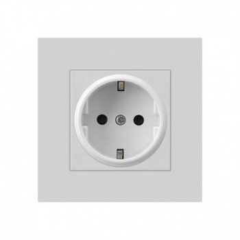 Priza Techstar® PC1 Simpla Culoare Alb Policarbonat 16A 