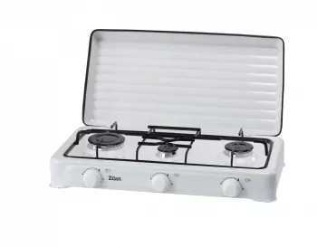 Aragaz cu 3 ochiuri ZILAN ZLN-0032 culoare alb utilizare numai GPL butelie 