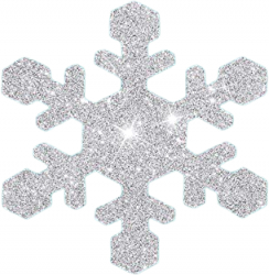 Set stickere decorative Craciun fulgi argintii 16 bucati 4x4 cm 