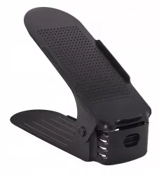 Suport depozitat incaltaminte pentru o pereche ajustabil plastic negru 9.5x25.5x10/18 cm Springos 