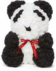 Panda roz cu cutie ornamentala - 40 cm 