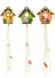 Set 3 decoratiuni Paste casute 14.5x66 cm 