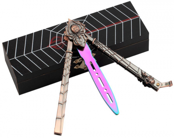 Briceag de antrenament IdeallStore Spider Queen 23 cm multicolor cutie lemn 