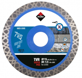 Disc diamantat pt. materiale foarte dure 115mm TVR 115 SuperPro - RUBI-30986 